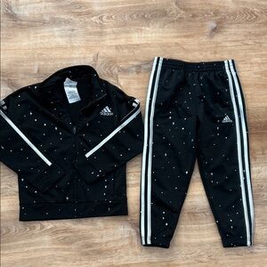 Adidas Kids Black Starry Sweatpants & Jacket Set